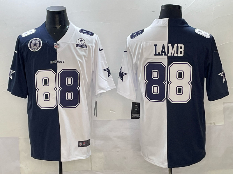 Men 2025 Dallas Cowboys #88 Lamb Blue white Nike Limited NFL Jersey 002->jacksonville jaguars->NFL Jersey